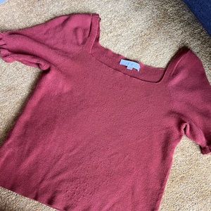 LOFT Square Neck Sweater Orange Size XL